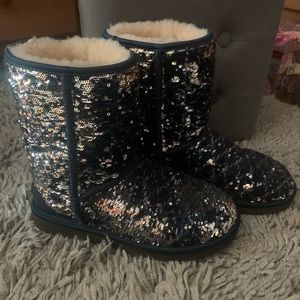 Blue Sequin UGGs